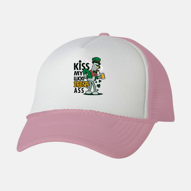 Kiss My Lucky Irish Ass-unisex trucker hat-Boggs Nicolas