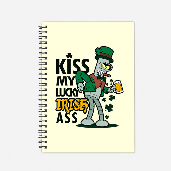 Kiss My Lucky Irish Ass-none dot grid notebook-Boggs Nicolas