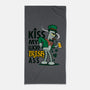 Kiss My Lucky Irish Ass-none beach towel-Boggs Nicolas