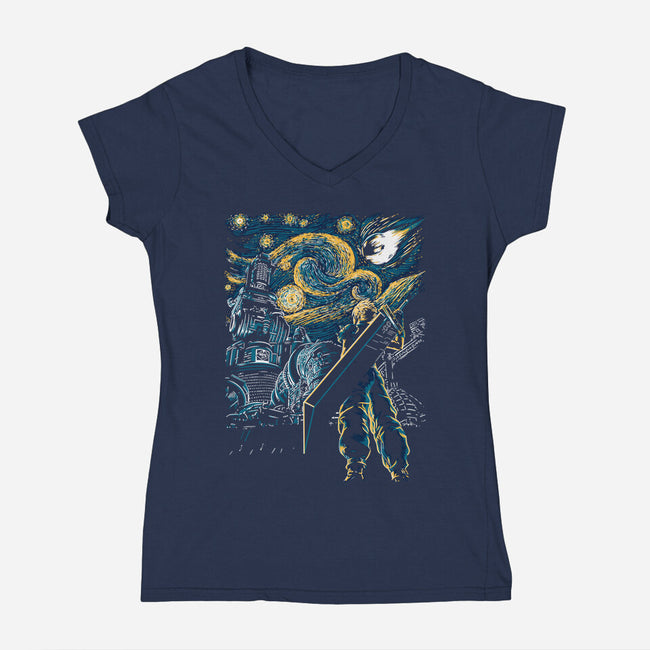 Starry Remake-womens v-neck tee-ddjvigo