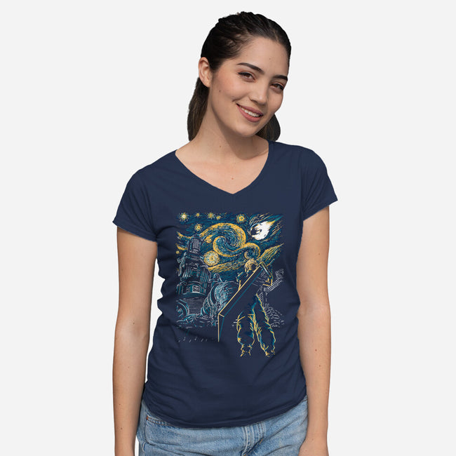 Starry Remake-womens v-neck tee-ddjvigo