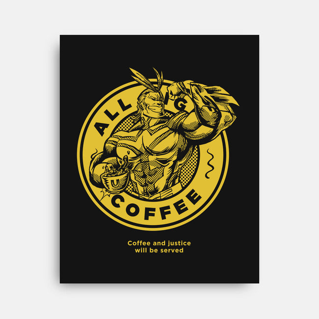 All Might Coffee-none stretched canvas-yumie