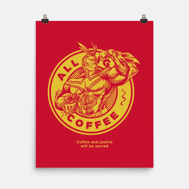 All Might Coffee-none matte poster-yumie