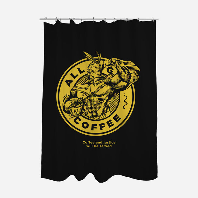 All Might Coffee-none polyester shower curtain-yumie