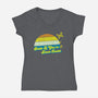 Smile if You're Dead Inside-womens v-neck tee-benyamine12