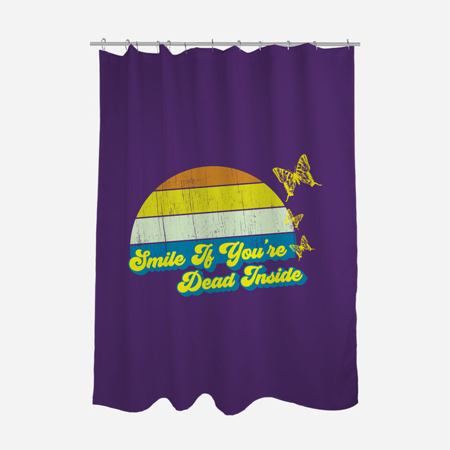 Smile if You're Dead Inside-none polyester shower curtain-benyamine12