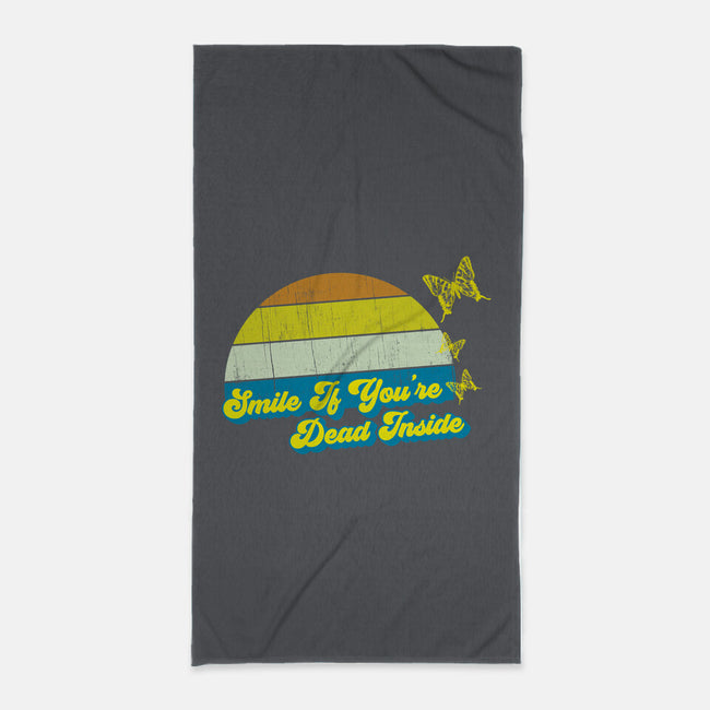 Smile if You're Dead Inside-none beach towel-benyamine12