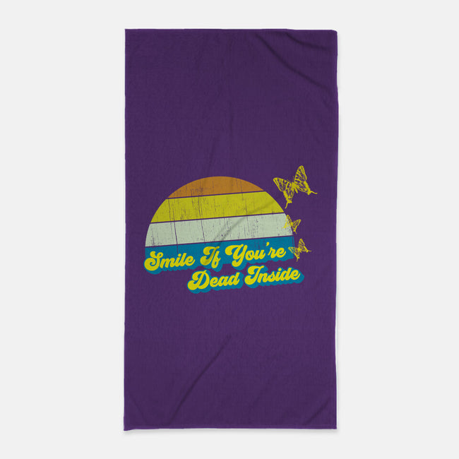 Smile if You're Dead Inside-none beach towel-benyamine12