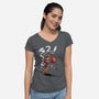 Let's Jam Ed-womens v-neck tee-Ste7en Lefcourt