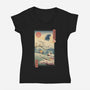 Wolf Princess Ukiyo-E-womens v-neck tee-vp021