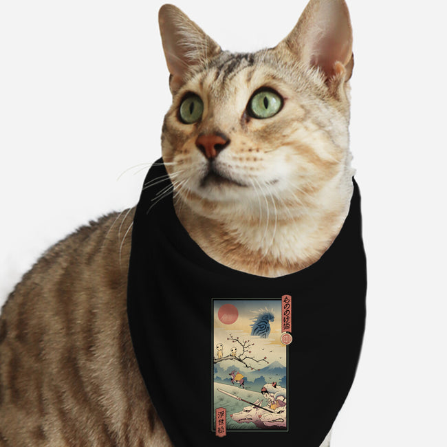 Wolf Princess Ukiyo-E-cat bandana pet collar-vp021