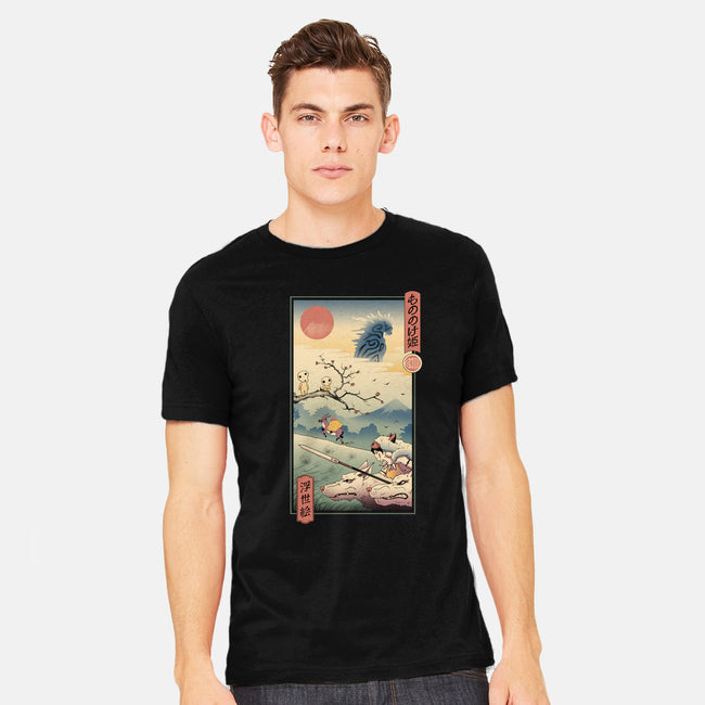 Wolf Princess Ukiyo-E-mens heavyweight tee-vp021