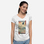 Wolf Princess Ukiyo-E-womens v-neck tee-vp021