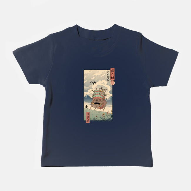 Moving Castle Ukiyo-E-baby basic tee-vp021