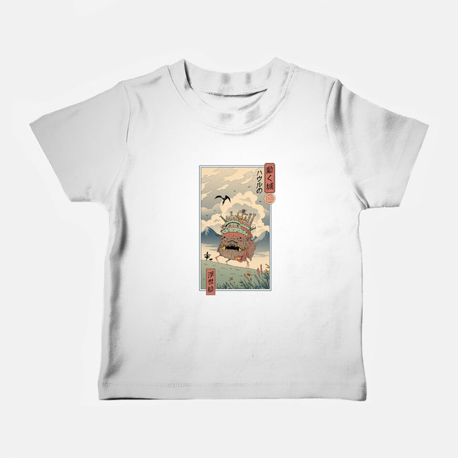 Moving Castle Ukiyo-E-baby basic tee-vp021