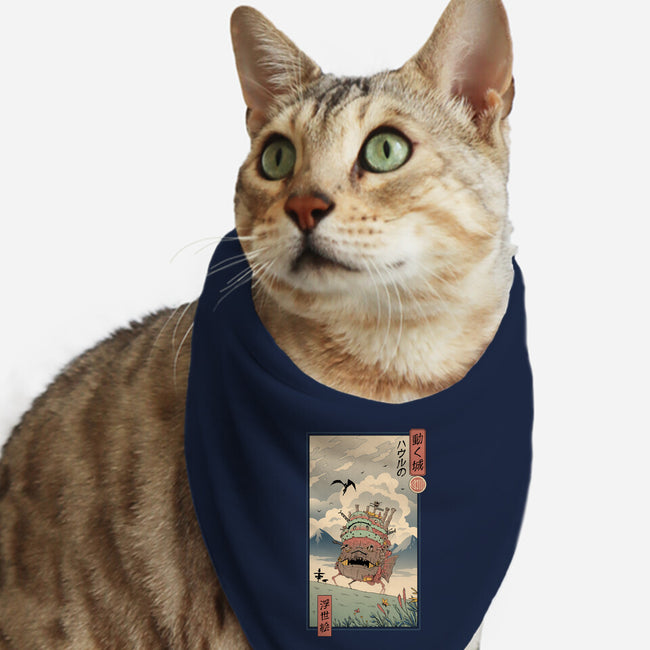 Moving Castle Ukiyo-E-cat bandana pet collar-vp021