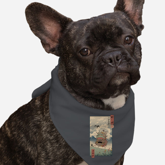 Moving Castle Ukiyo-E-dog bandana pet collar-vp021