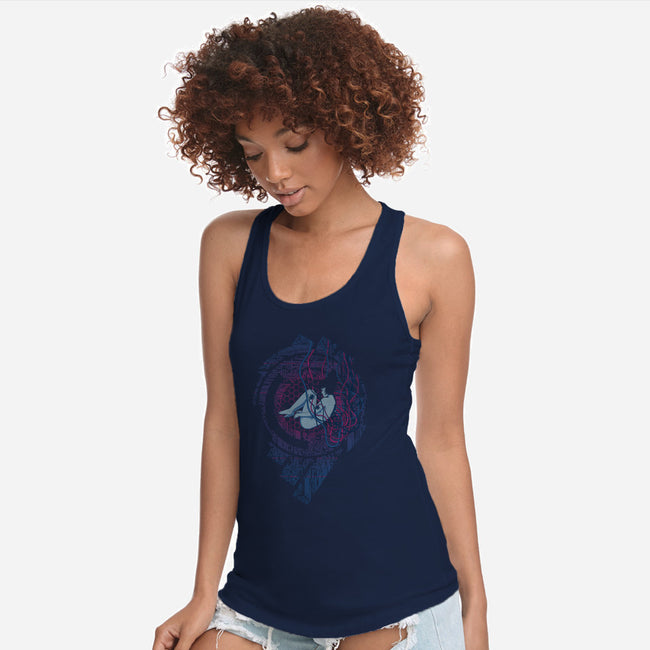 Wired Existence-womens racerback tank-pigboom