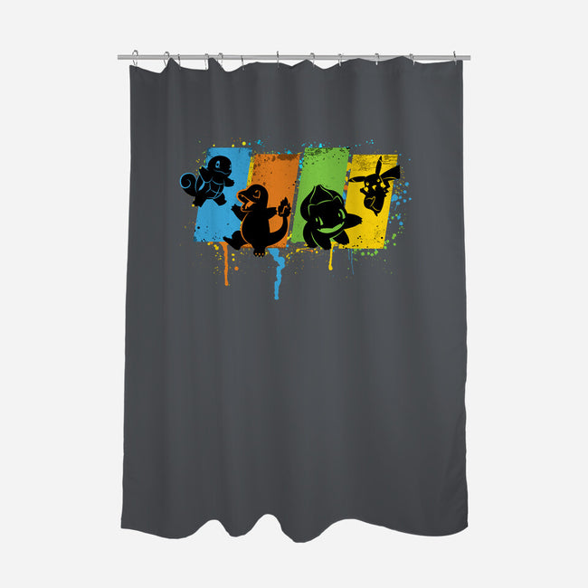 Pokequest-none polyester shower curtain-rocketman_art