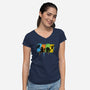 Pokequest-womens v-neck tee-rocketman_art