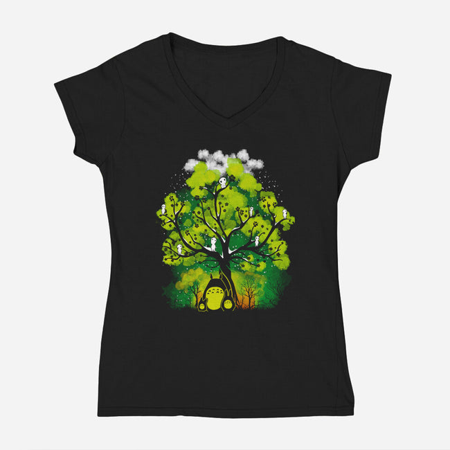 My Neighbor's Forest-womens v-neck tee-constantine2454
