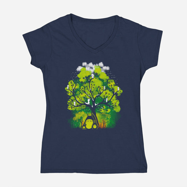 My Neighbor's Forest-womens v-neck tee-constantine2454