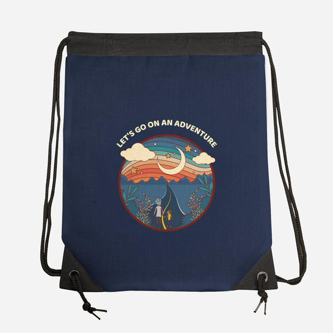 Let's Go on An Adventure-none drawstring bag-zody