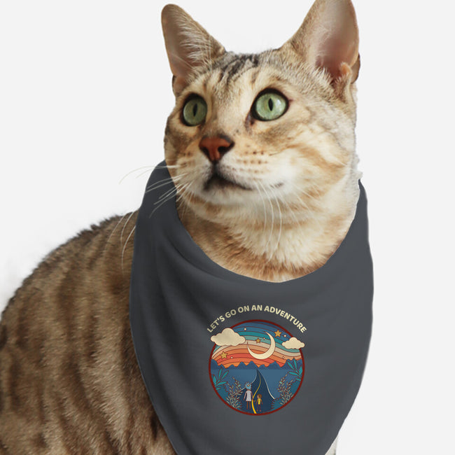 Let's Go on An Adventure-cat bandana pet collar-zody