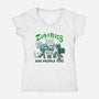 Zombie Rights-womens v-neck tee-DoOomcat
