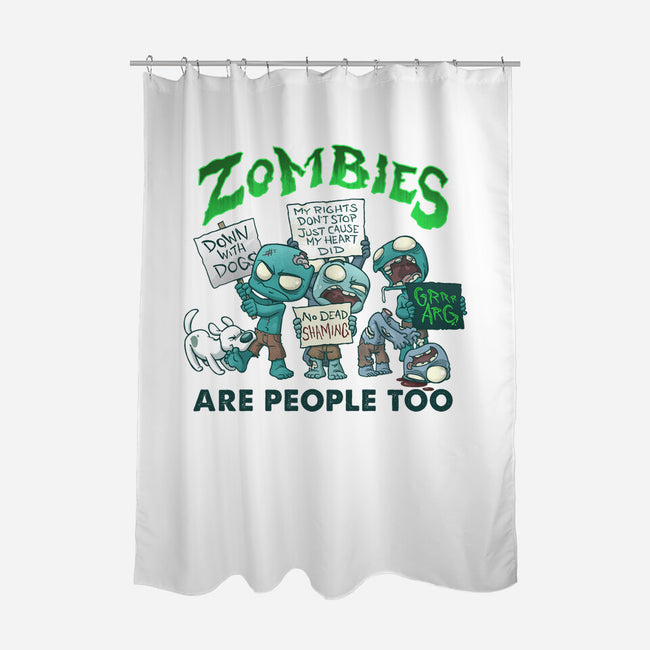 Zombie Rights-none polyester shower curtain-DoOomcat