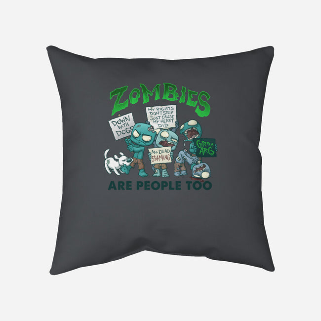 Zombie Rights-none removable cover w insert throw pillow-DoOomcat