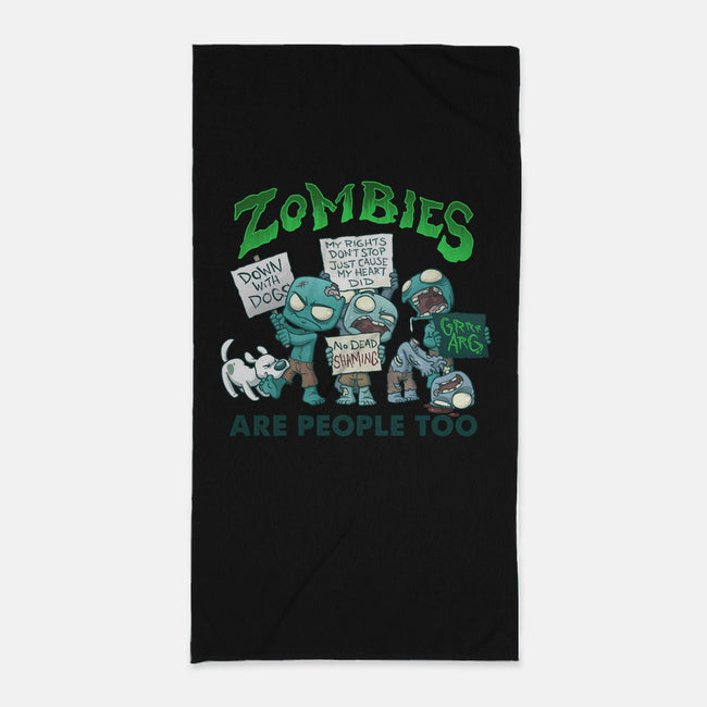 Zombie Rights-none beach towel-DoOomcat