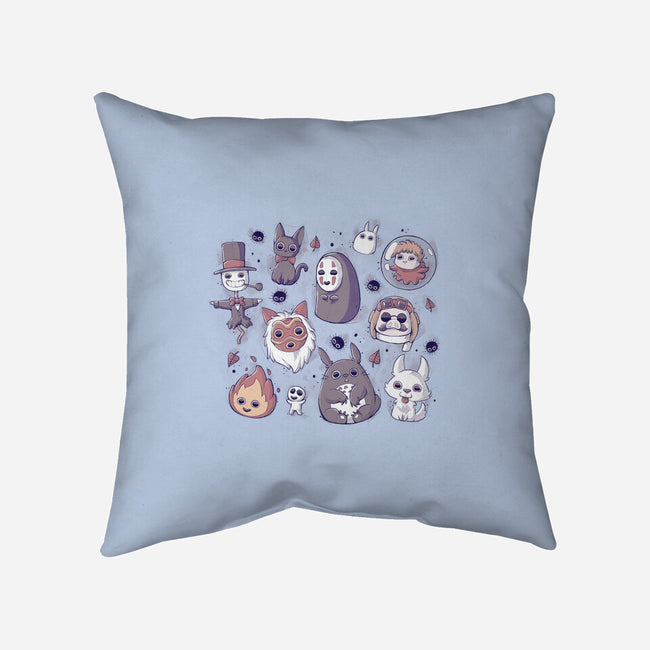 Ghibli Love-none removable cover w insert throw pillow-xMorfina
