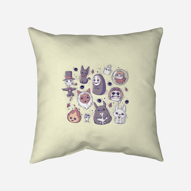 Ghibli Love-none removable cover w insert throw pillow-xMorfina