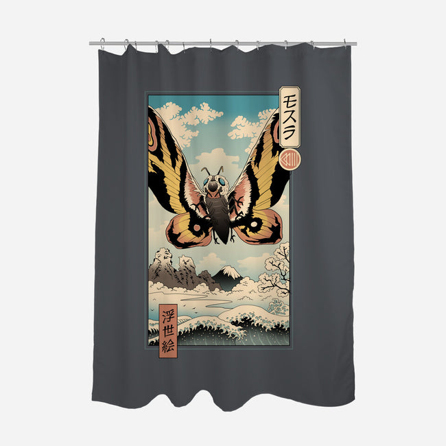Ancient Moth Ukiyo-E-none polyester shower curtain-vp021