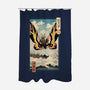 Ancient Moth Ukiyo-E-none polyester shower curtain-vp021