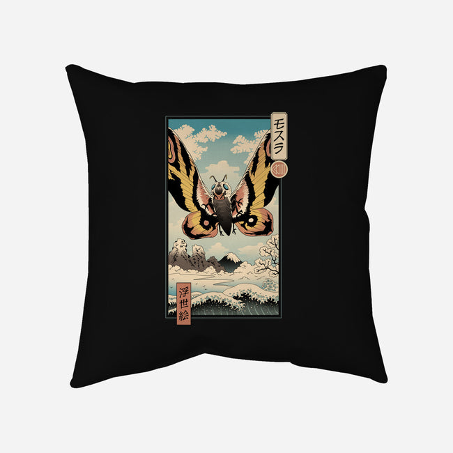 Ancient Moth Ukiyo-E-none non-removable cover w insert throw pillow-vp021