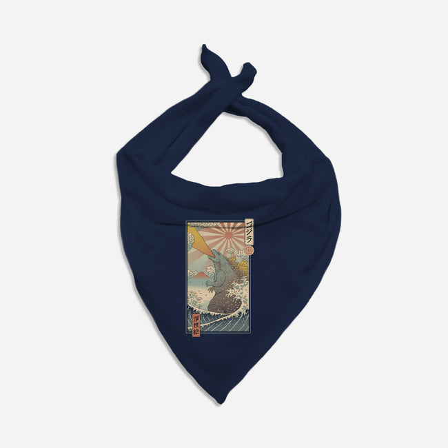 King Kaiju Ukiyo-E-cat bandana pet collar-vp021