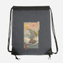 King Kaiju Ukiyo-E-none drawstring bag-vp021