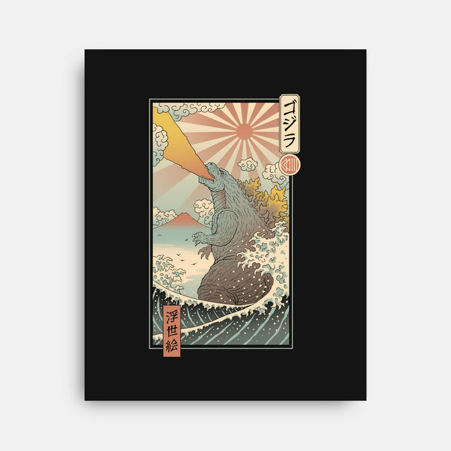 King Kaiju Ukiyo-E-none stretched canvas-vp021