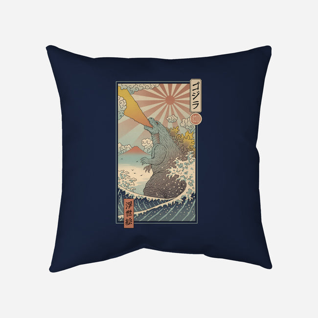 King Kaiju Ukiyo-E-none removable cover throw pillow-vp021