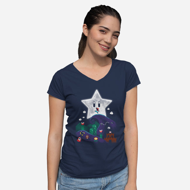 Plumber's Nightmare-womens v-neck tee-vp021