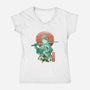 Breath of Water-womens v-neck tee-dandingeroz