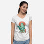 Breath of Water-womens v-neck tee-dandingeroz