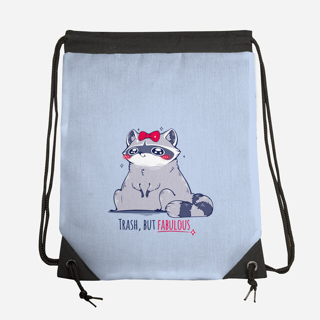 Trash But Fabulous-none drawstring bag-ChocolateRaisinFury