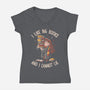 I Like Big Books-womens v-neck tee-eduely
