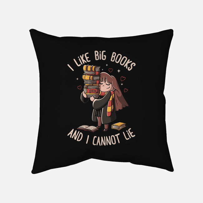 I Like Big Books-none removable cover w insert throw pillow-eduely