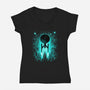 Voyages In Space-womens v-neck tee-alemaglia