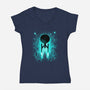 Voyages In Space-womens v-neck tee-alemaglia