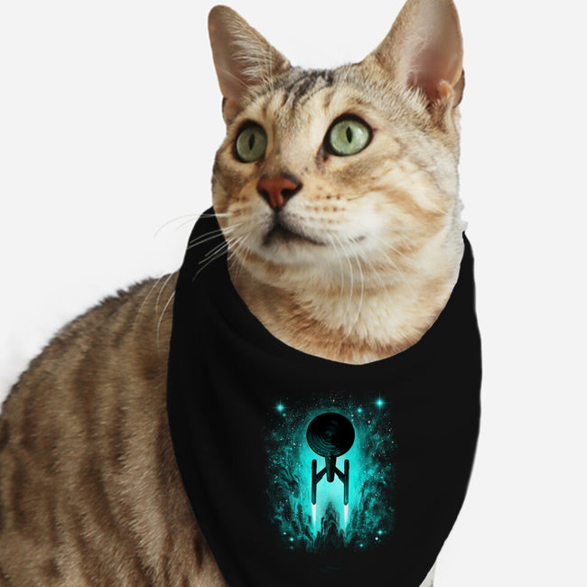 Voyages In Space-cat bandana pet collar-alemaglia